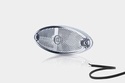 Oval white LED marker light | 12-24V | 50cm cable | MV-5800W