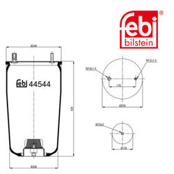 FEBI Bilstein - Luchtveerbalg - 44544