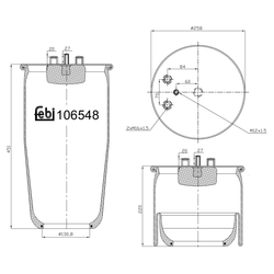 FEBI Bilstein - Luchtveerbalg - 106548