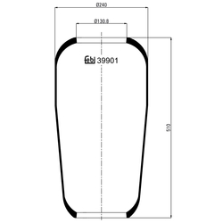 FEBI Bilstein - Luchtveerbalg - 39901