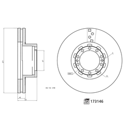 FEBI Bilstein - Remschijf - 173146