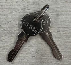 Sleutel ten behoeve van Stabilo gereedschapskisten, sleutelnr. EB 333 (setje van 2 stuks)