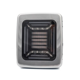 LED achterlicht | chrome frame | 12-24V | 100cm kabel | H+V montage