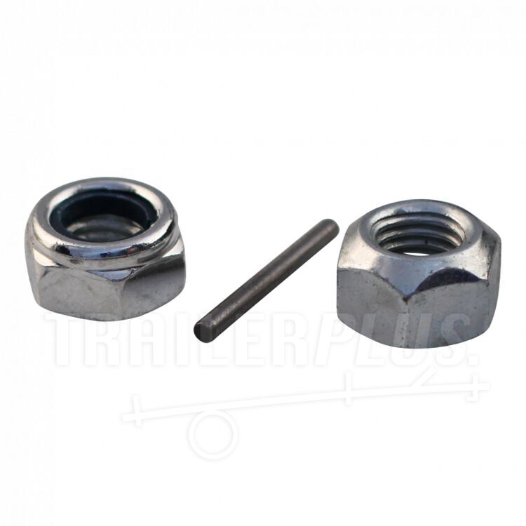 Double-Lock - Lock nut M12 + securing pin | TrailerPlus - Trailer Parts 🔧
