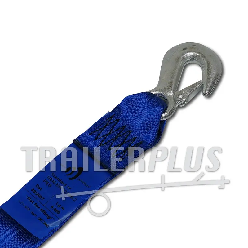 Cinghia per verricello per barca con gancio, 5,1 cm x 20 m, cinghia per Cinghia per verricello per barca con gancio, 5,1 cm x 20 m, cinghia per