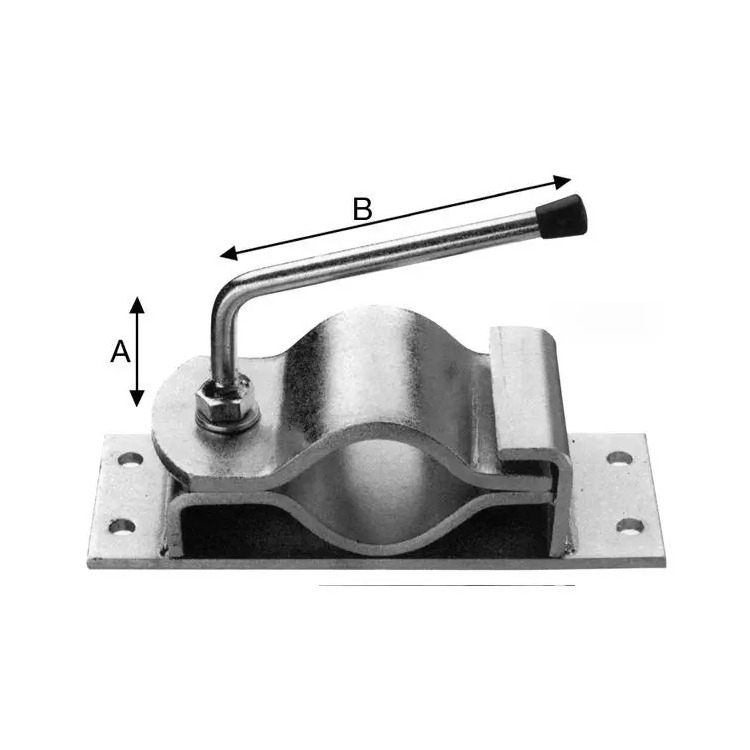 Morsetto Ruota Anteriore Avvitabile 48mm Piastra Base In Ghisa Zincata - Foto 9